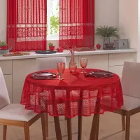 Toalha de mesa redonda 100% renda  1,50x1,50