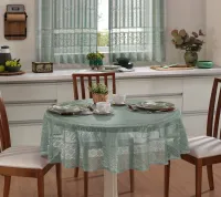 Toalha de mesa redonda 100% renda  1,50x1,50 - Foto 3