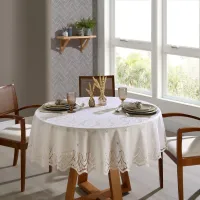 Toalha de Mesa Redonda Classica100% Renda  1,80x1,80 - Foto 3