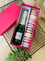 P/ Bebida (Baby Chandon) + 06 Bombons - Tampa e Fundo Cartonagem  - Foto 7