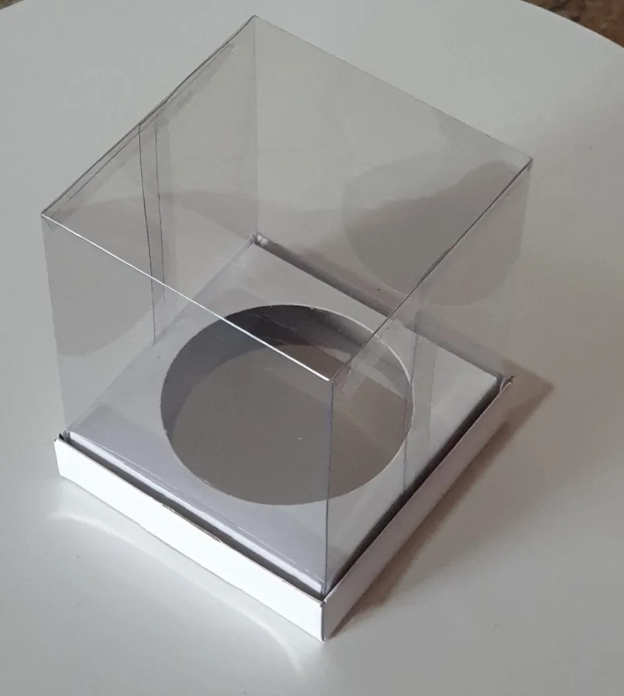 Mini Panetone - 8,8 x 8,8 x 11,0 - Simples  C/ Berço (kraft ou branca) Imagem