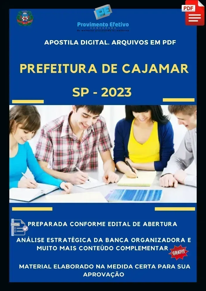 Apostila Prefeitura Cajamar SP 	Terapeuta Ocupacional Ano 2023