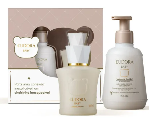 Kit Eudora Baby Meu 1º Presente: Sabonete Líquido 200ml + Água de Colônia 100ml