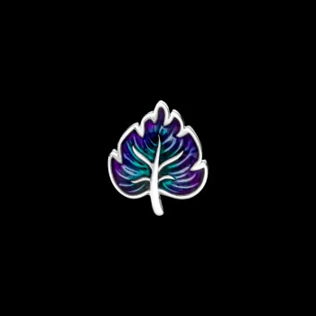 Berloque separador folha roxa verde – em Prata925 - Foto 2