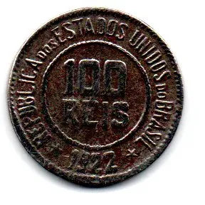 1922 - 100 Réis - Moeda Brasil - Regular