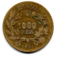 1931 - 1000 Réis - Moeda Brasil - C/ Danos