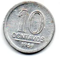 1959 - 10 Centavos - Moeda Brasil