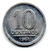 1961 - 10 Centavos - Moeda Brasil
