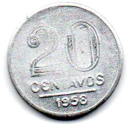 1958 - 20 Centavos - Moeda Brasil