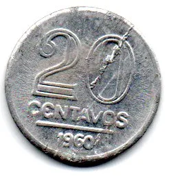 1960 - 20 Centavos - Moeda Brasil