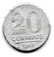 1961 - 20 Centavos - Moeda Brasil