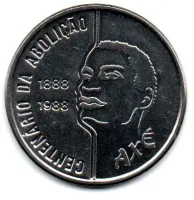 1988 - 100 Cruzados - Comemorativa - Centenário da Abolição - Pai - Moeda Brasil - MBC/Sob