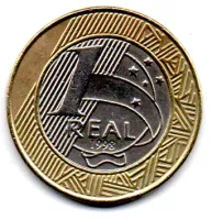 1998 - 1 Real - Comemorativa 50 Anos Declaração dos Direitos Humanos - DH - Moeda Brasil - MBC/Sob - Foto 2