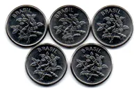 1979 à 1983 - Série 1 Centavo Sojinha Completa - 5 Moedas - Foto 2