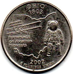 Estados Unidos - 2002D - 25 Cents - Ohio - State Quarter Dollar