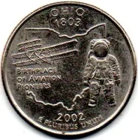 Estados Unidos - 2002D - 25 Cents - Ohio - State Quarter Dollar