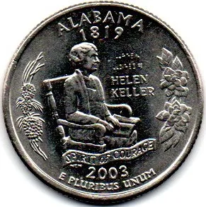 Estados Unidos - 2003P - 25 Cents - Alabama - State Quarter Dollar