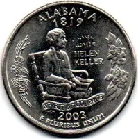 Estados Unidos - 2003P - 25 Cents - Alabama - State Quarter Dollar