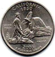 Estados Unidos - 2005P - 25 Cents - California - State Quarter Dollar
