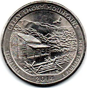 Estados Unidos - 2014P - 25 Cents - Tennessee - Park Quarter Dollar