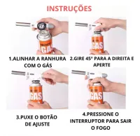 Maçarico Automático C/ Regulagem Chama Culinário+Gás - Foto 6
