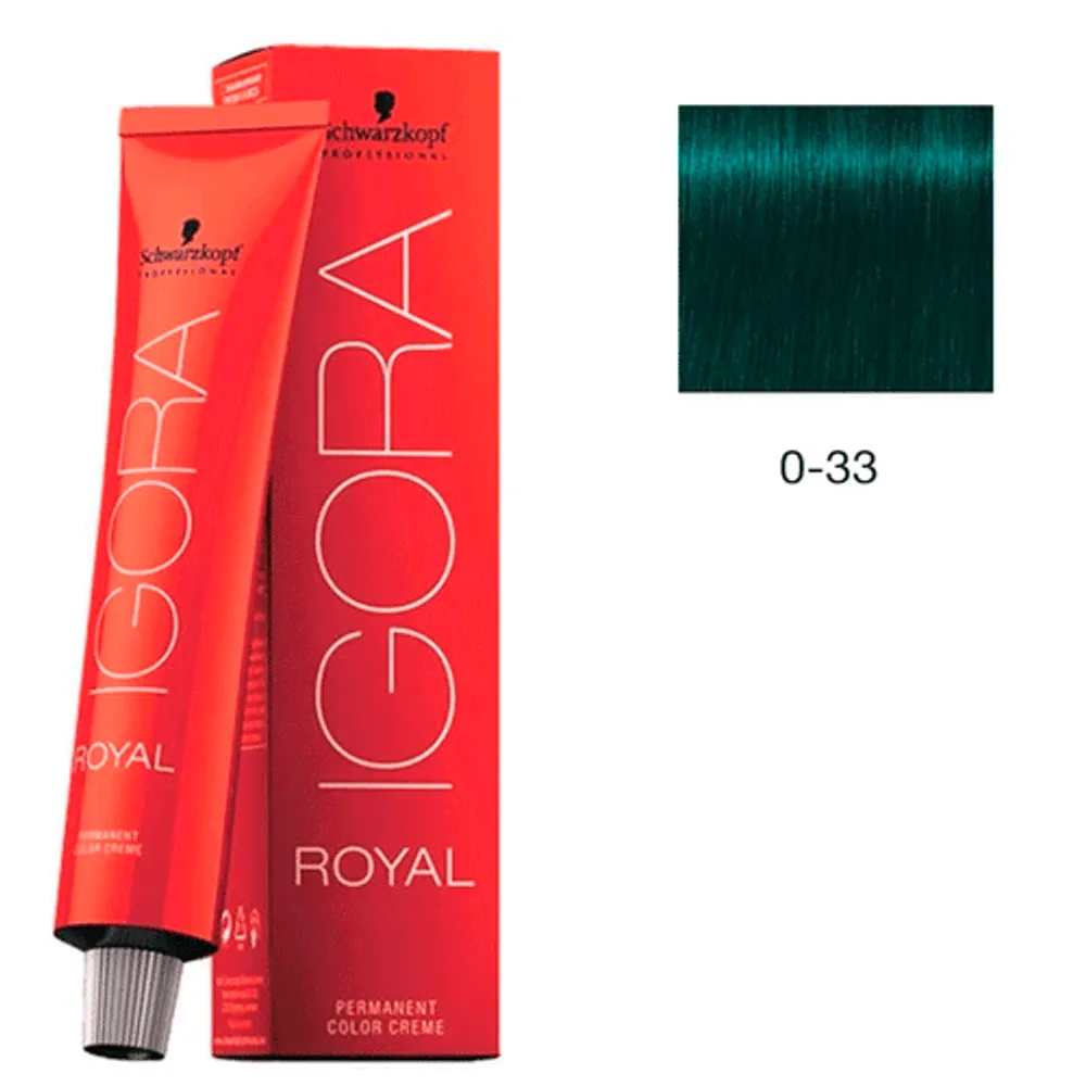 Igora Royal Tintura/0-33-Tom de mistura Verde -60g