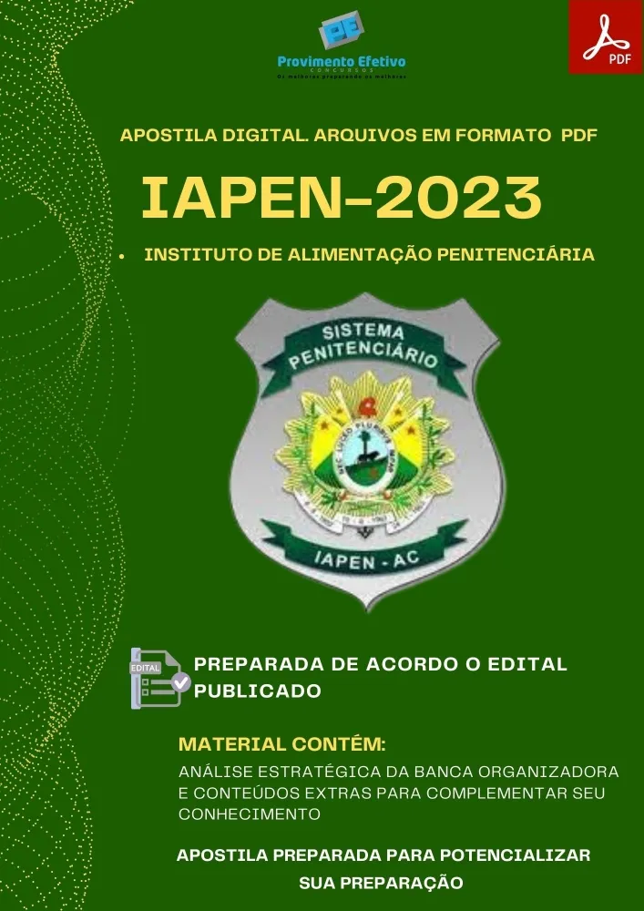 Apostila IAPEN AC Técnico Administrativo 2023 Imagem