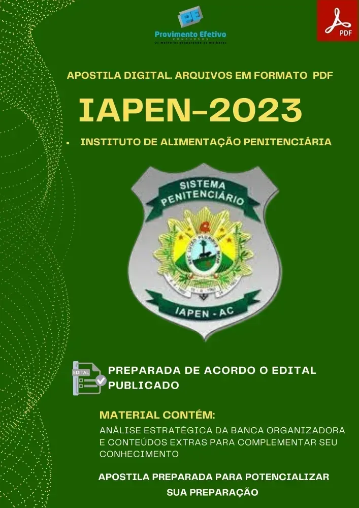 Apostila IAPEN AC Especialista Execução Penal 2023