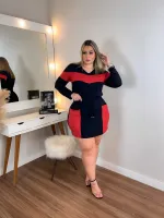 Conjunto Blusa Saia Shorts Maria Francia Bicolor - Foto 3