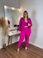 Trijunto Jaqueta Top Calça Maria Francia Marsala - Foto 3