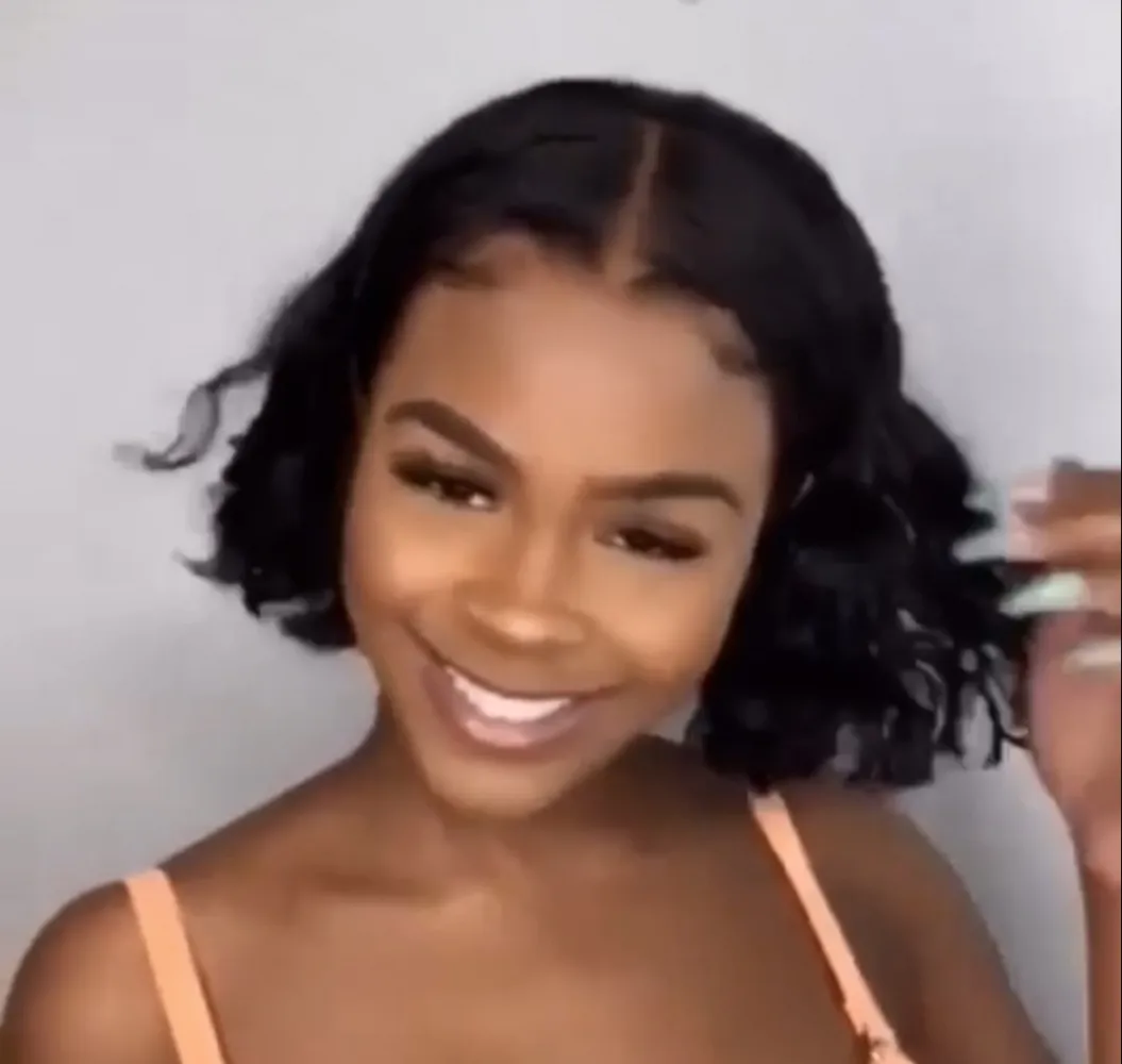 Selly 35cm   Lace Front UltraHD humana cabelo brasileiro repartição  LivreBigPlus® 