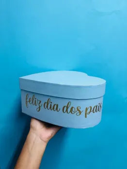 Coração G - 24,0 x 20,0 x 10,0 Cm de Altura - C/ Impressão Feliz Dia dos Pais