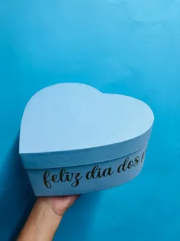 Coração G - 24,0 x 20,0 x 10,0 Cm de Altura - C/ Impressão Feliz Dia dos Pais - Foto 2