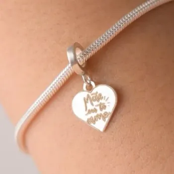 Berloque de Prata 925  - Mãe, eu te amo  - PAN847