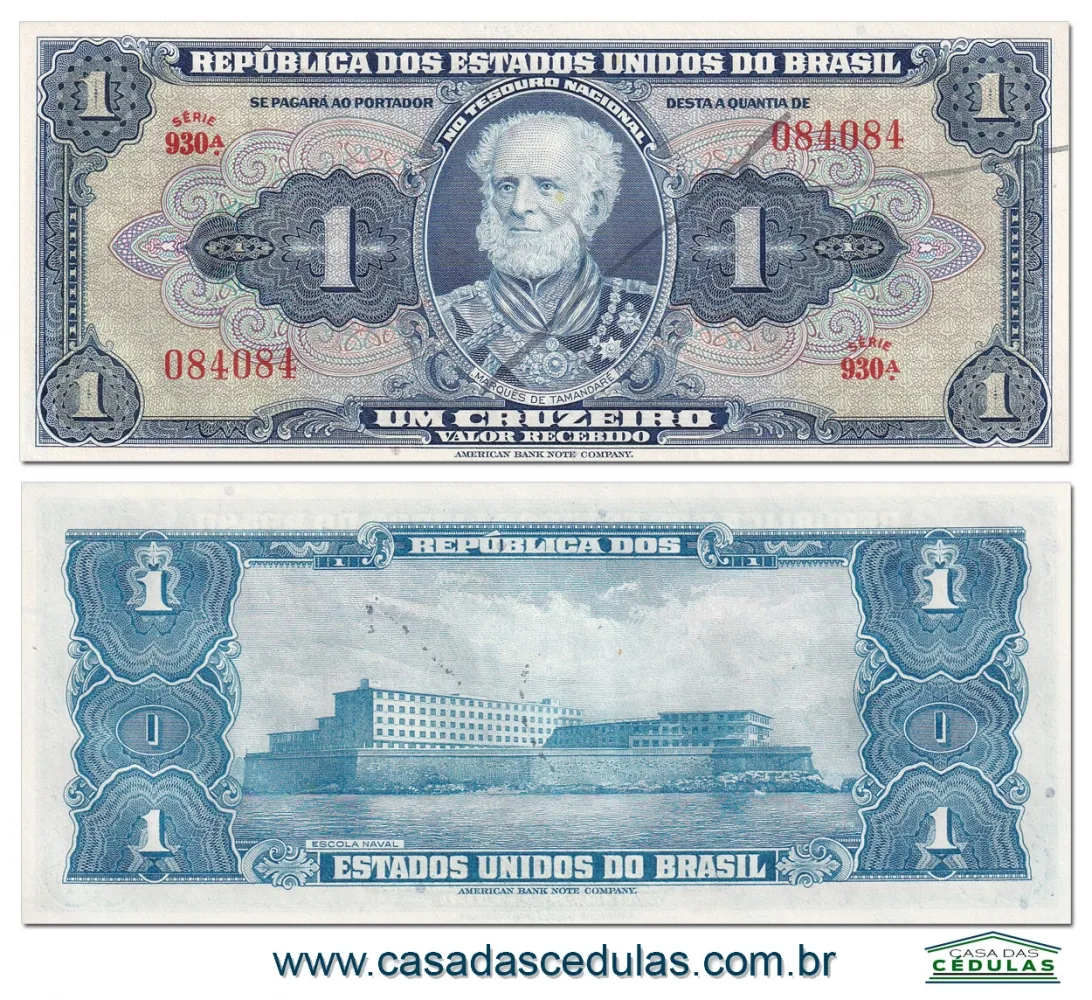 C009 - 1 Cruzeiro (Marquês de Tamandaré) - Fe  Autografada
