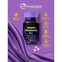 Melatonina Carlyle  Fast Dissolve Natural Berry Flavor 5mg C/300 Tablts Importado Frete Grátis - Foto 2