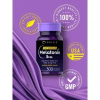 Melatonina Carlyle  Fast Dissolve Natural Berry Flavor 5mg C/300 Tablts Importado Frete Grátis - Foto 4