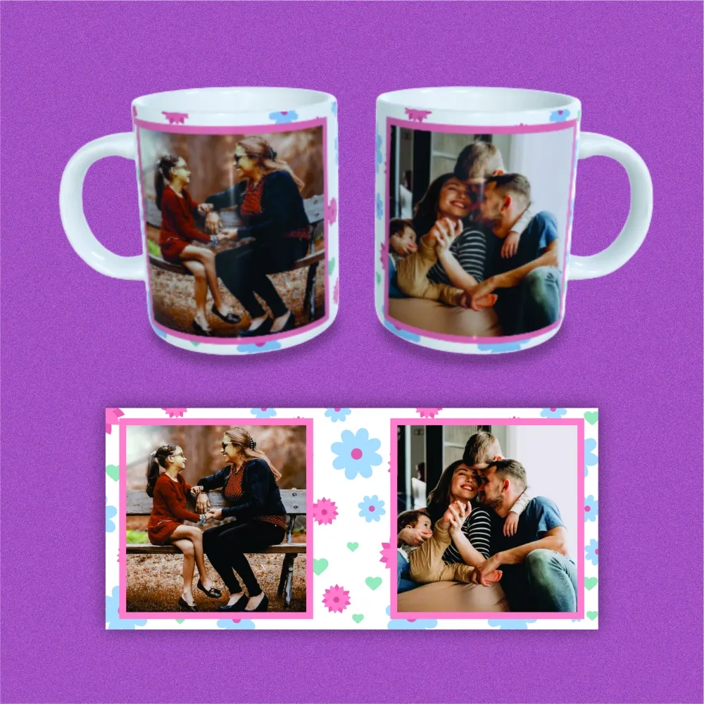 Caneca com fotos -  Flores