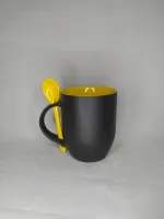 CANECA MÁGICA COM COLHER E INTERNO COLORIDO - Foto 4