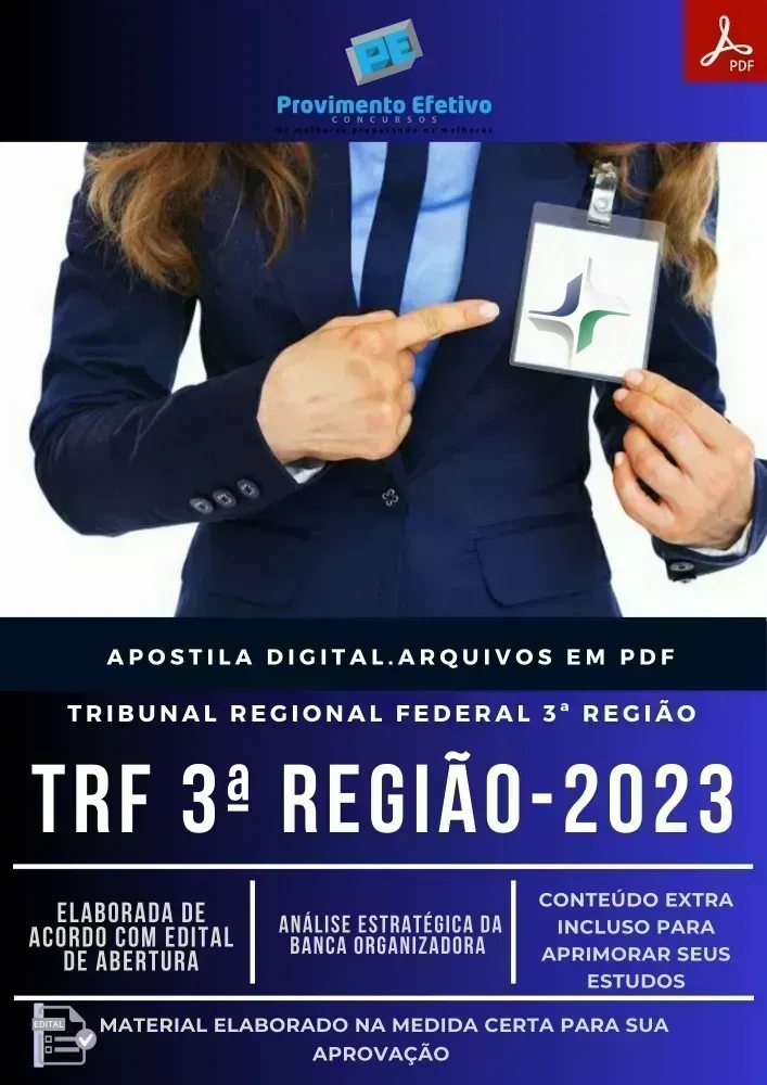 Apostila TRF 3 Região 2023 Analista Psicologia Imagem