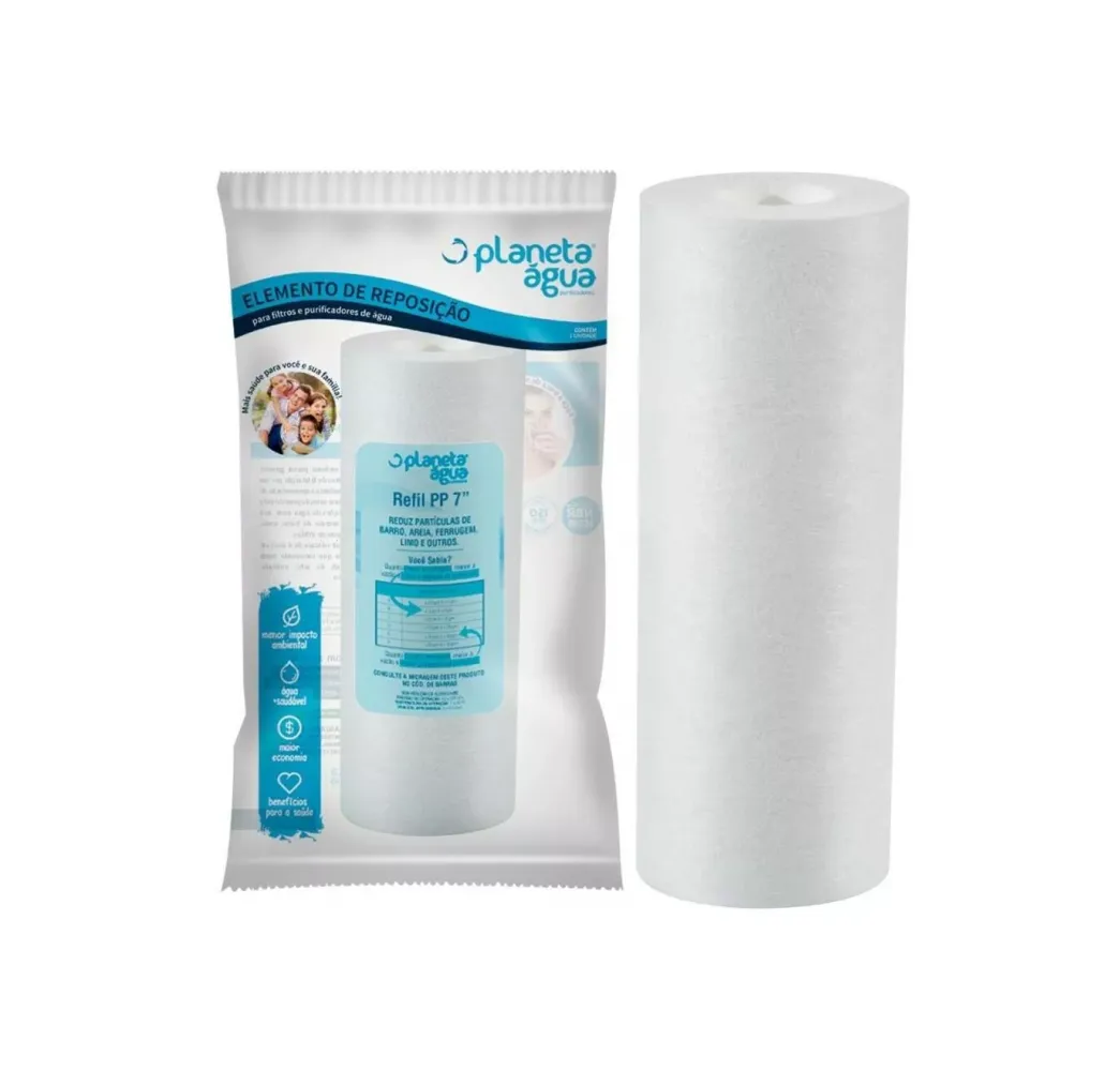 Refil Polipropileno PP Sem Acabamento 7" Classe C - 10 Micras