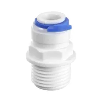 Adaptador ABS Reto Rosca Macho 1/2 x Saída Engate Mang. 3/8