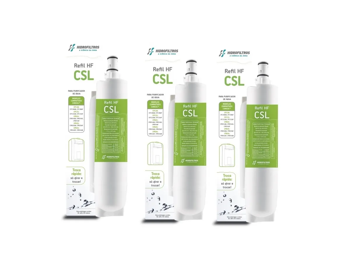 Kit 3 Refil Filtro HF-CSL Compatível Purificadores Consul Imagem
