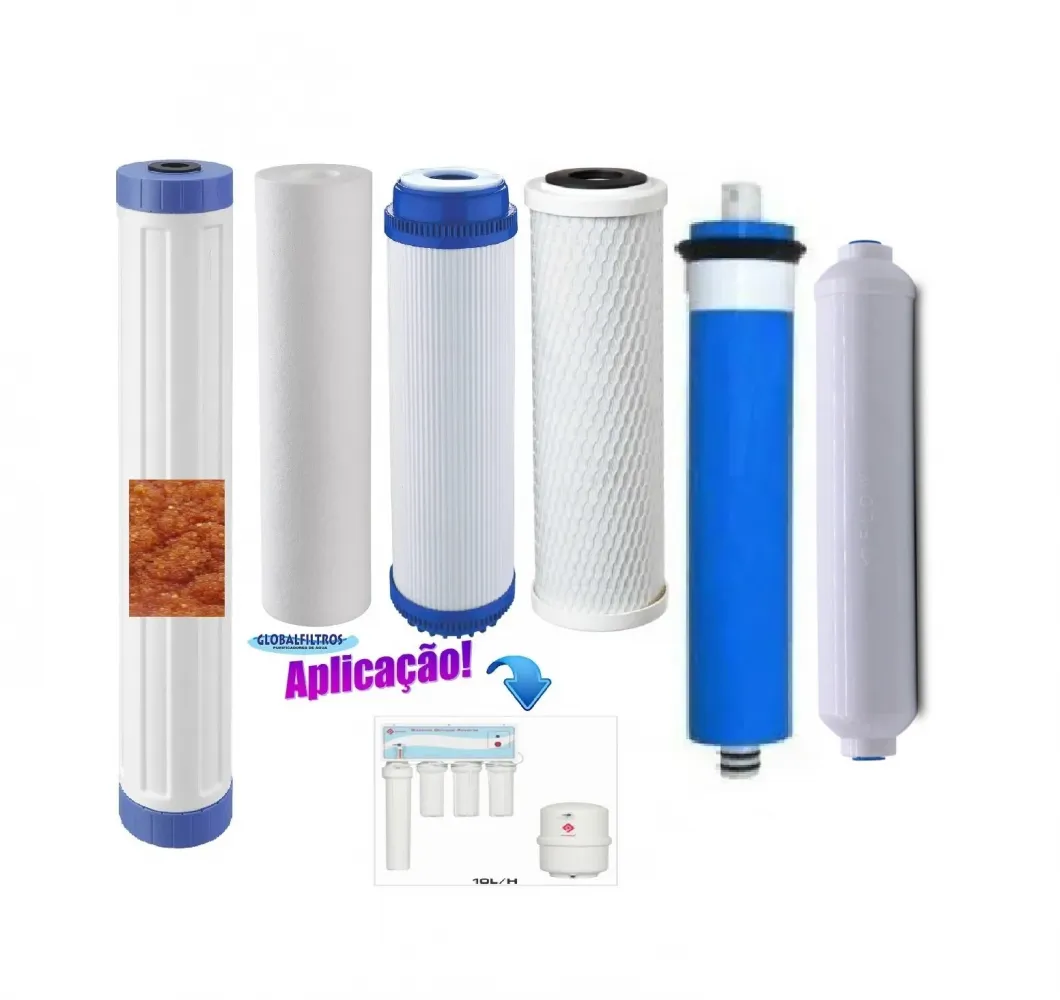 Kit Refis Compatíveis Filtro Osmose Quimis 10l/hora Q842-210