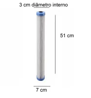 Refil Plissado Lavável Polyflex 25 Micras carcaças 20x2,5