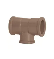 Tee Soldável Redução Marrom Krona 32mm x 25mm para Água Fria