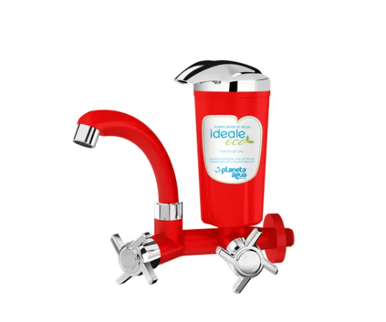 Purificador de Água Ideale Eco Vermelho / Cromado Parede Imagem