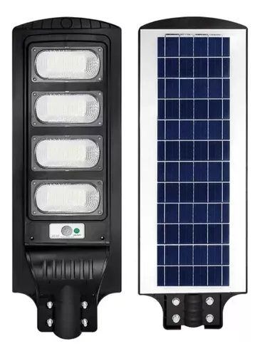 Luminária Pública Solar Led  200W Com Sensor e Controle Imagem