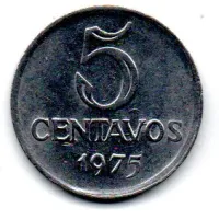 1975 - 5 Centavos - Moeda Brasil - C/ Danos