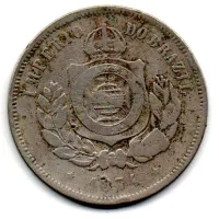1874 - 200 Réis - Moeda Brasil Império